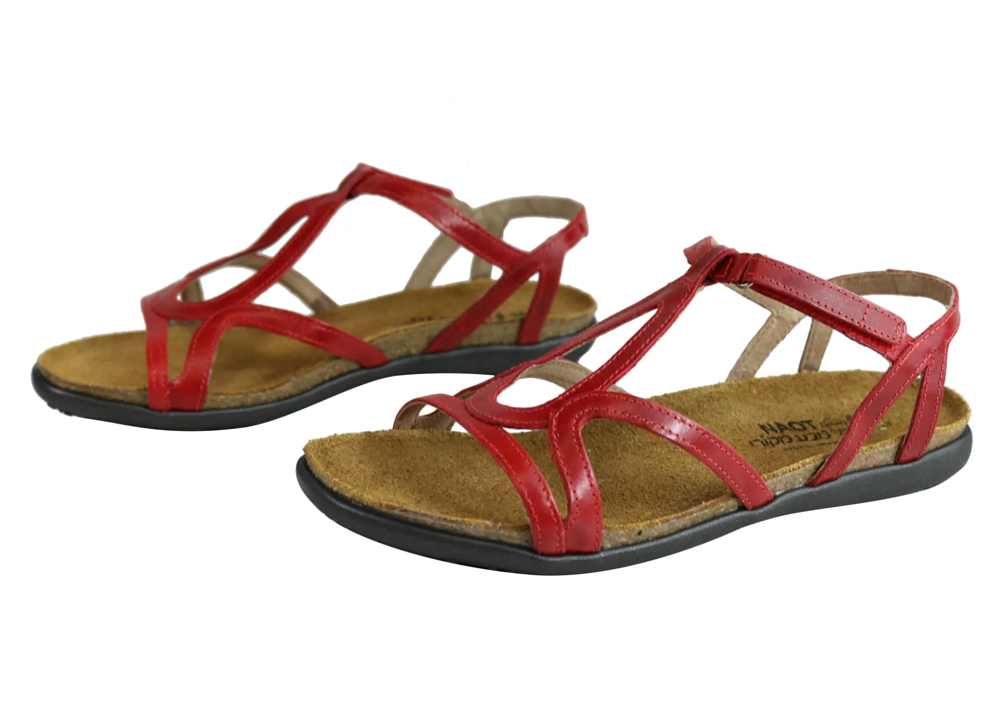 Naot Dorith Womens Comfort Cushioned Supportive Flat Leather Sandals Naot Shoes