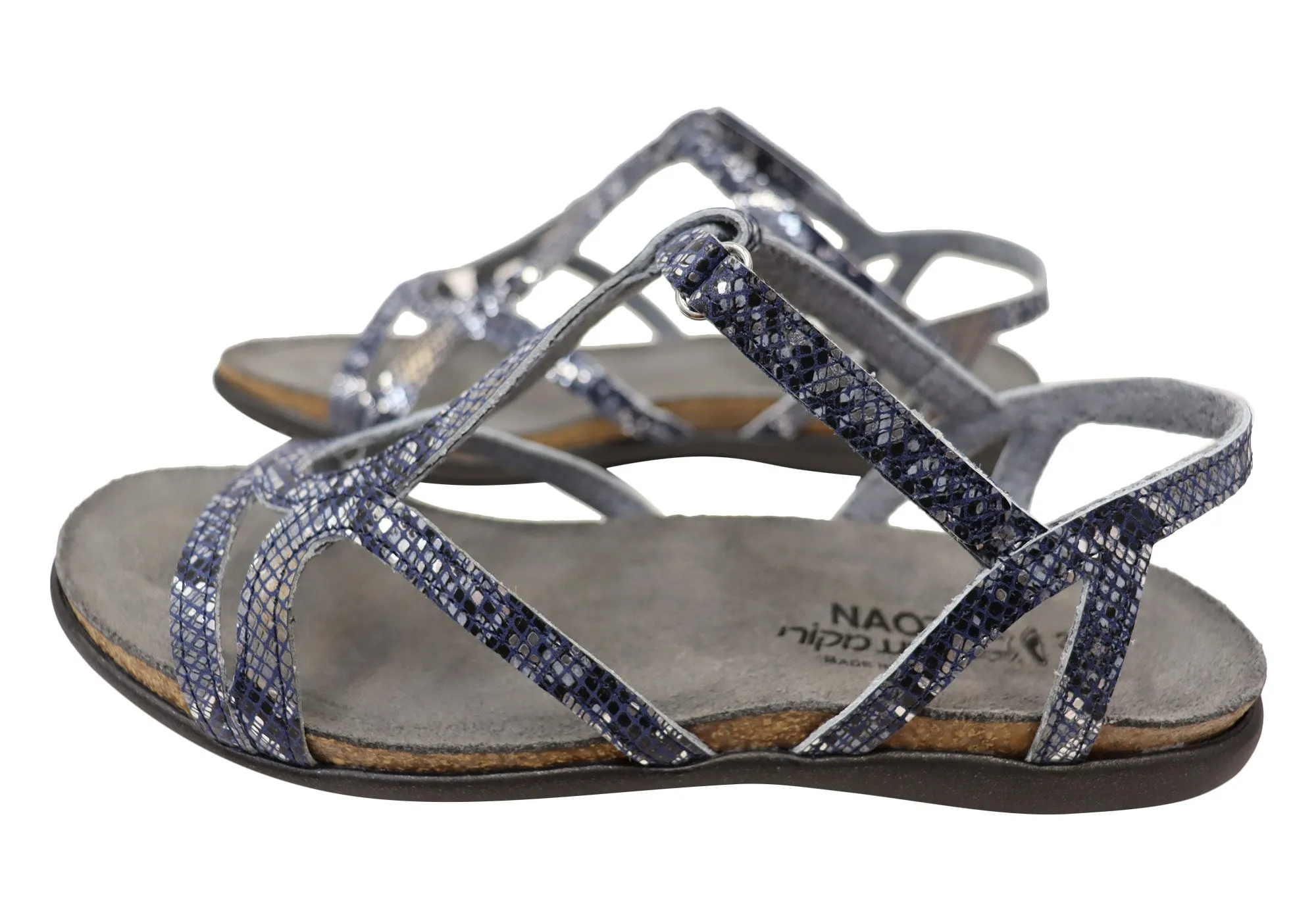 Naot Dorith Womens Comfort Cushioned Supportive Flat Leather Sandals Naot Shoes