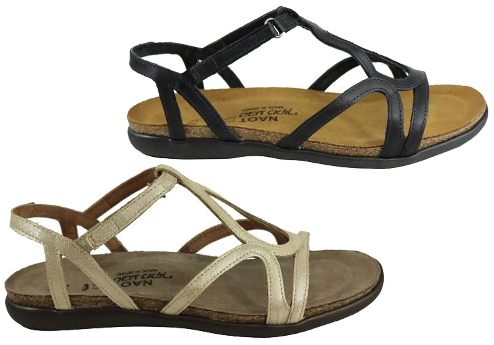 Naot Dorith Womens Comfort Cushioned Supportive Flat Leather Sandals Naot Shoes