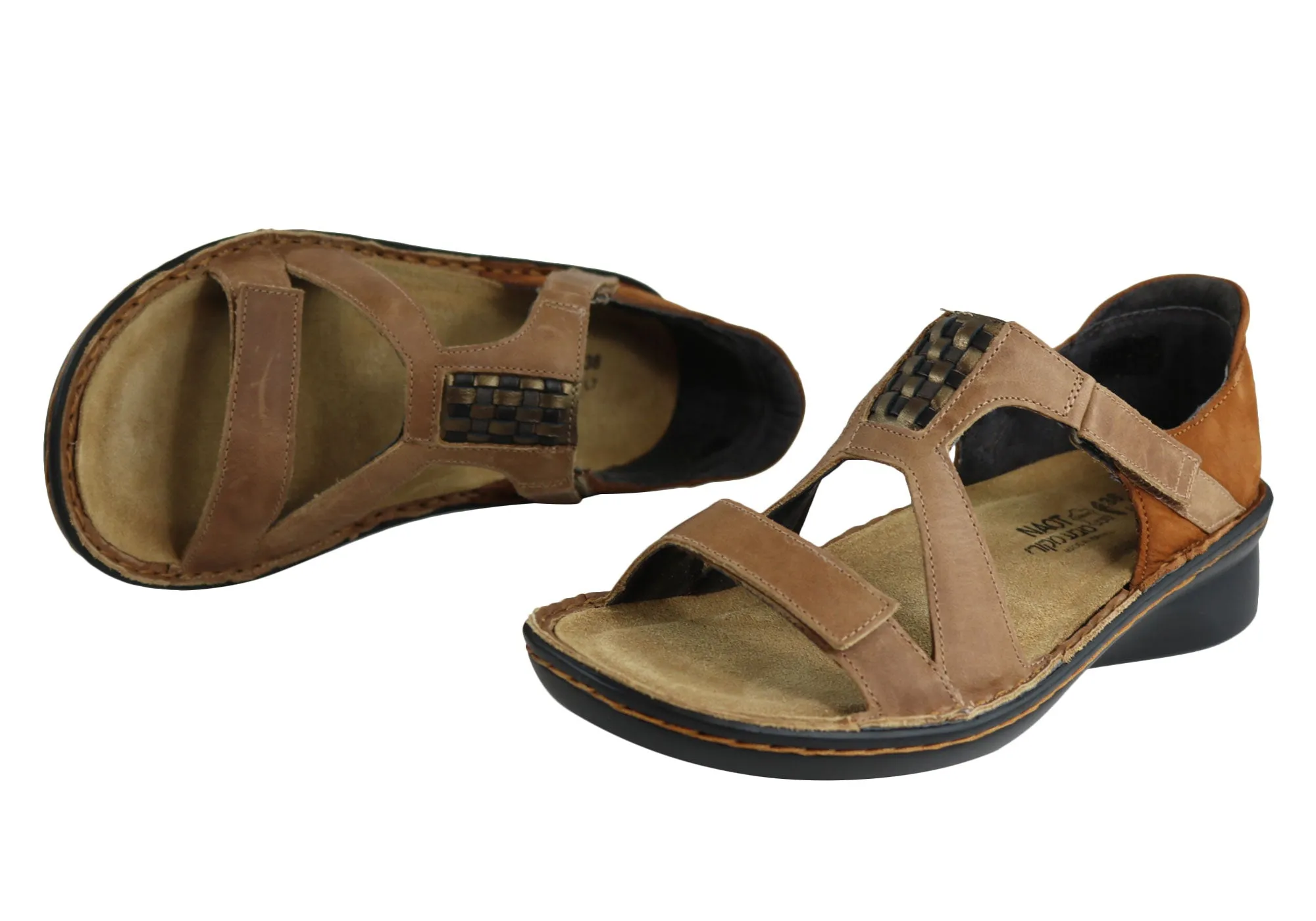 Naot Figaro Womens Leather Comfort Wide Fit Orthotic Friendly Sandals Naot Shoes