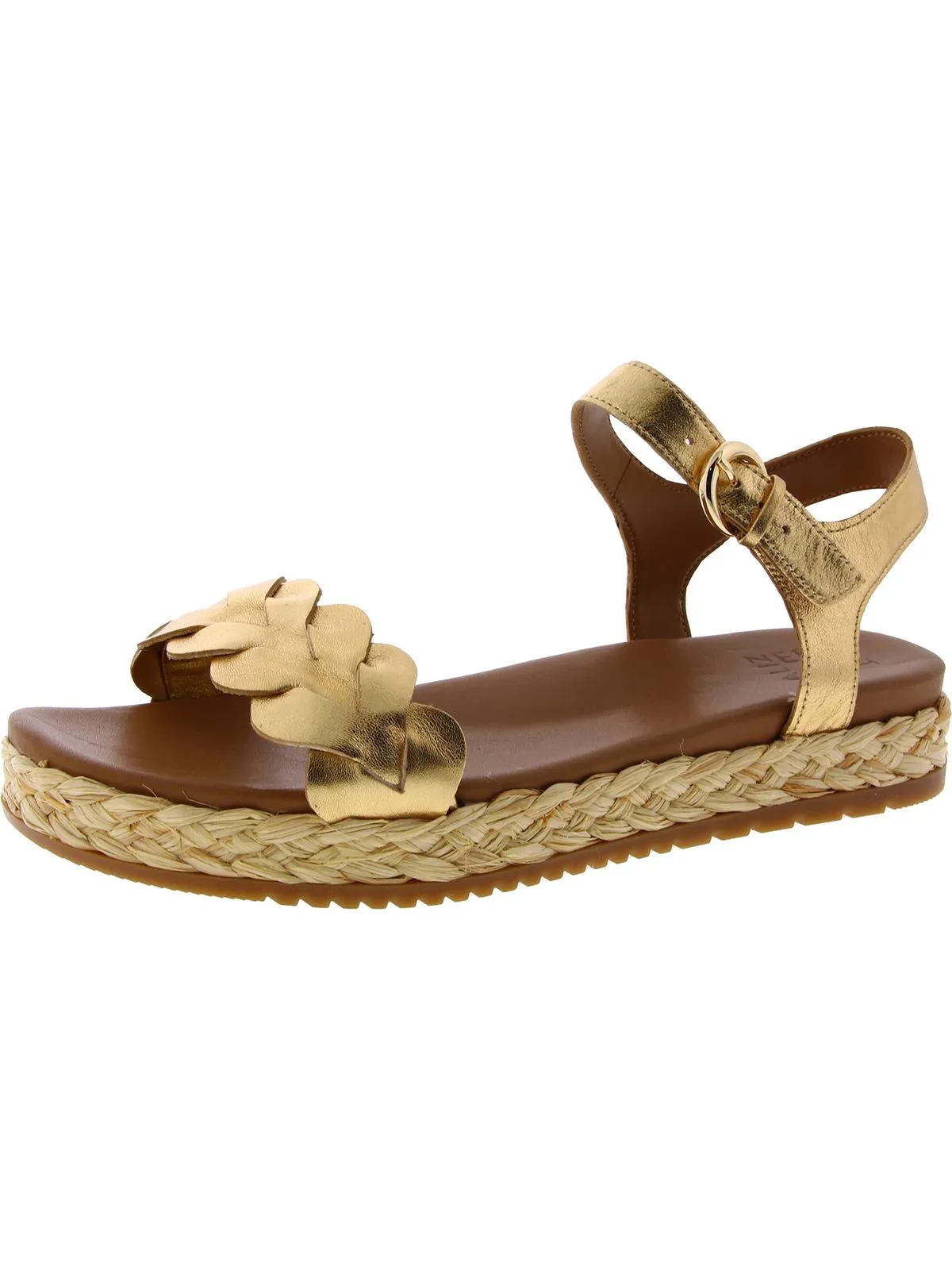 Neila Womens Leather Slingback Ankle Strap