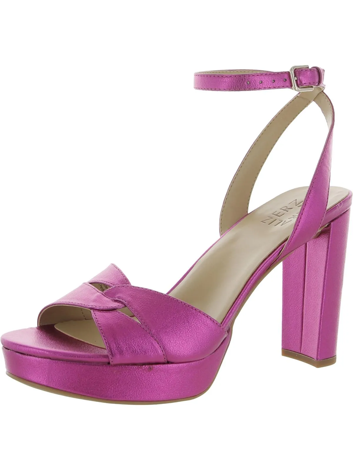 Nevena Womens Open Toe Ankle Strap Heels