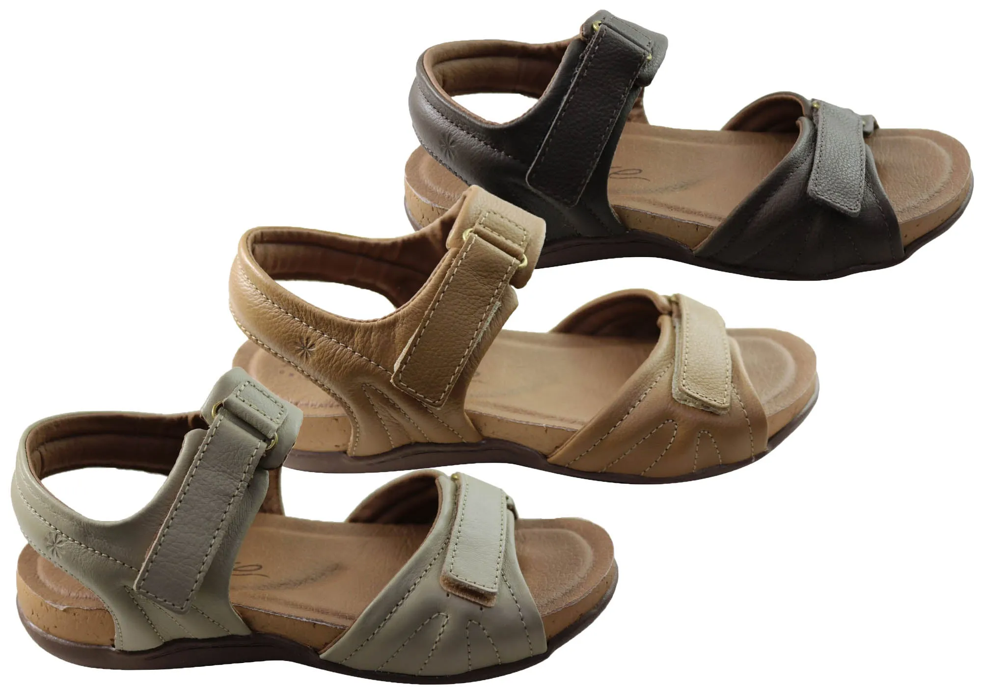 New Face Anchor Womens Comfortable Leather Sandals Made In Brazil New Face Shoes