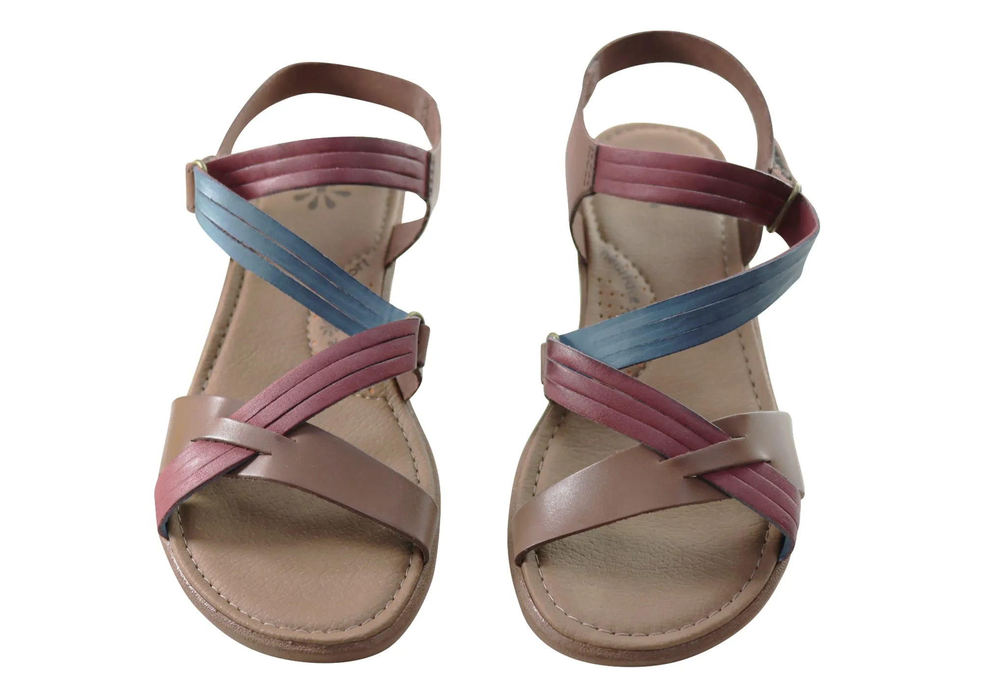 New Face Lottia Womens Comfortable Leather Sandals Made In Brazil New Face Shoes