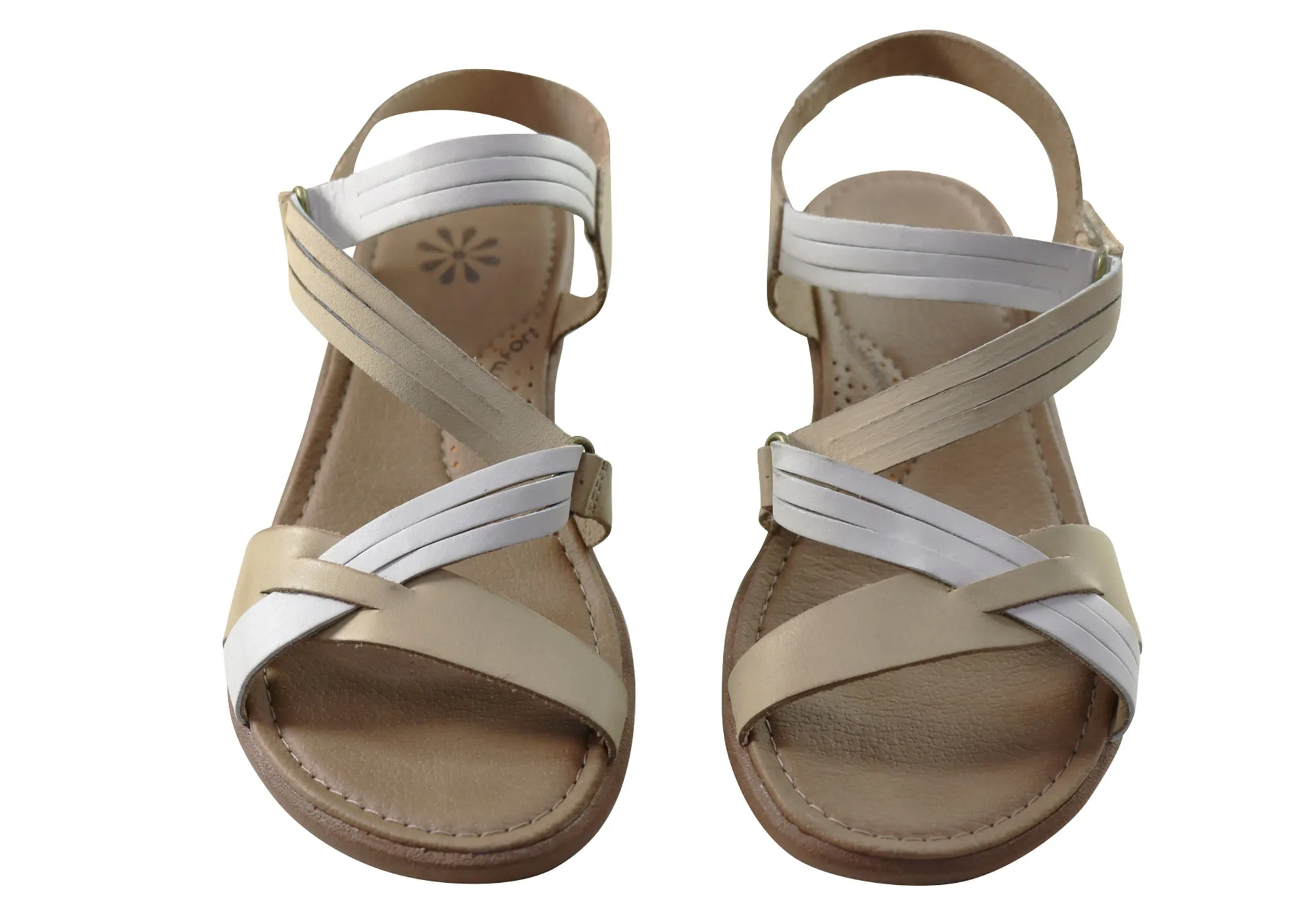New Face Lottia Womens Comfortable Leather Sandals Made In Brazil New Face Shoes