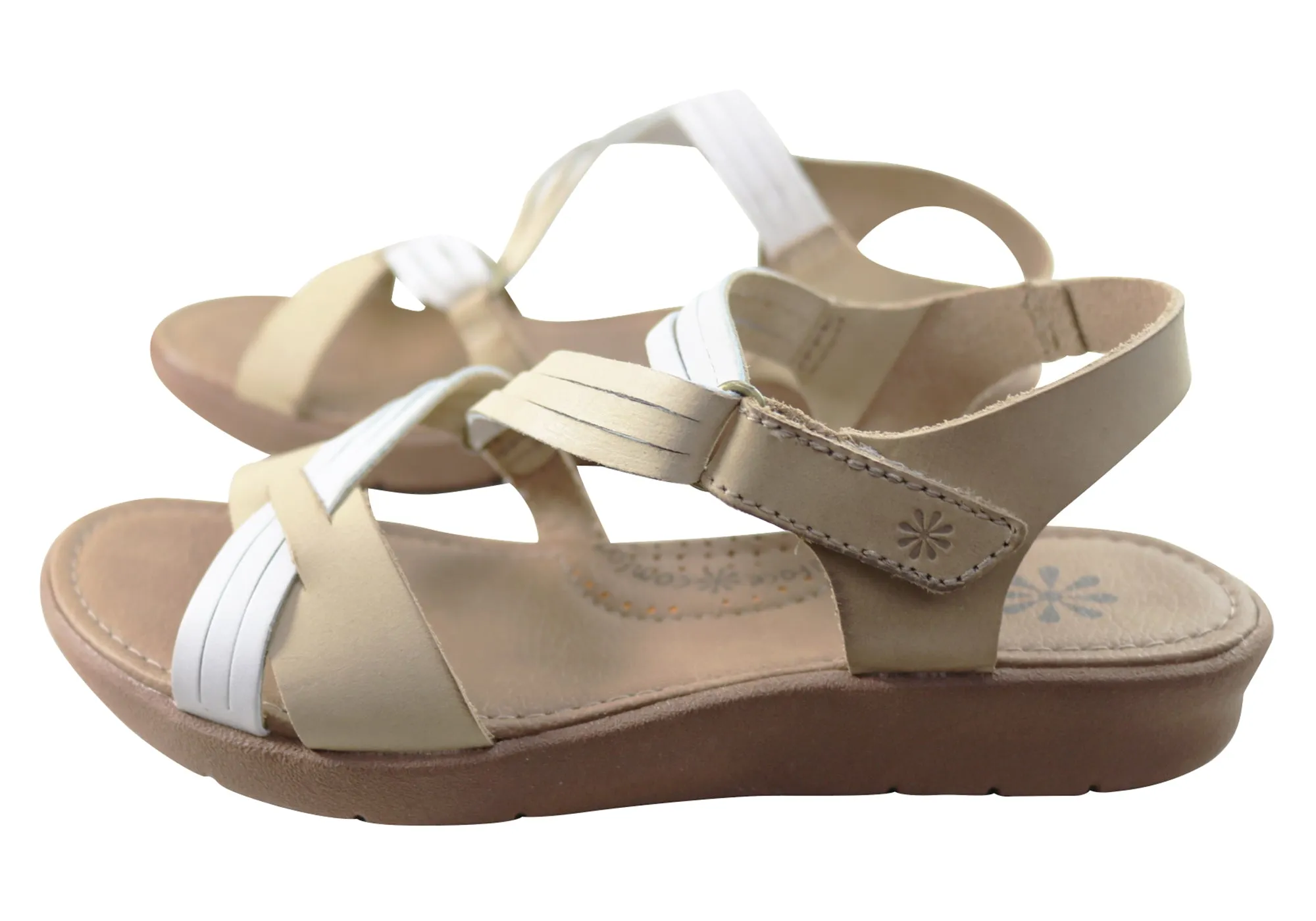 New Face Lottia Womens Comfortable Leather Sandals Made In Brazil New Face Shoes