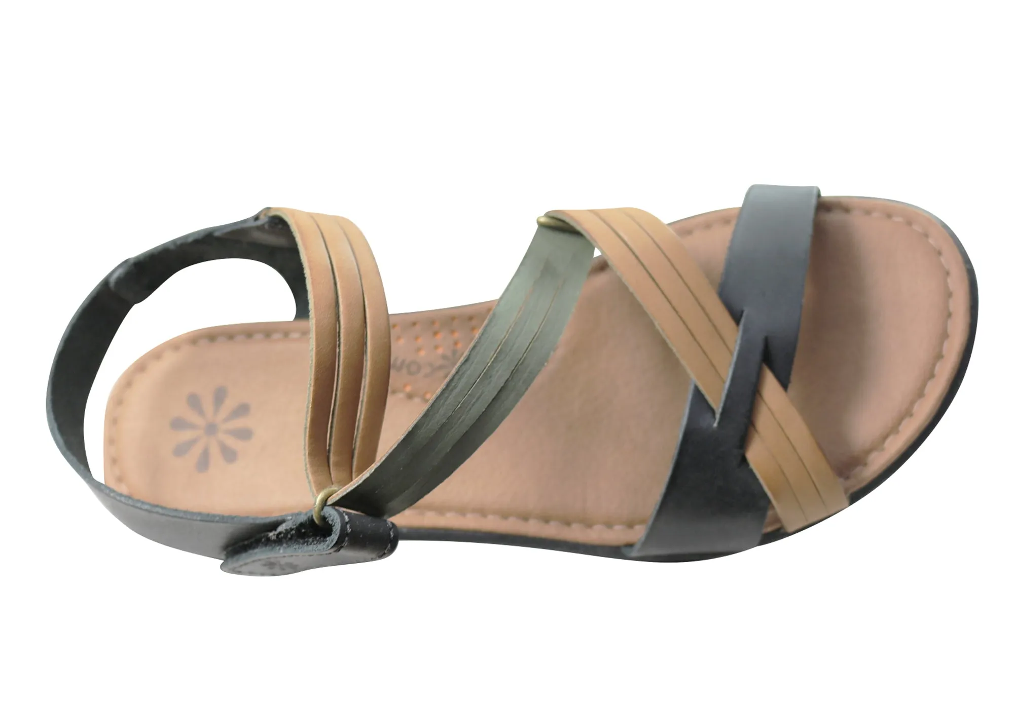 New Face Lottia Womens Comfortable Leather Sandals Made In Brazil New Face Shoes