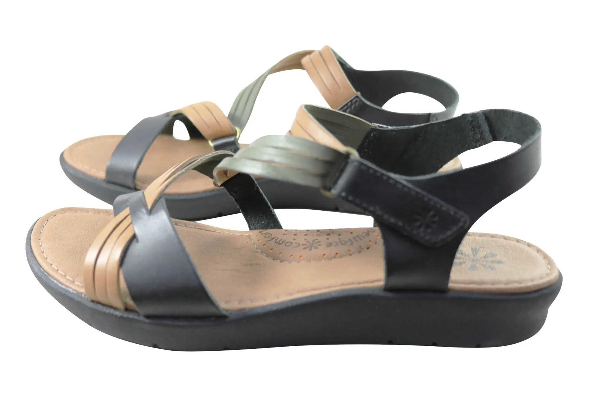 New Face Lottia Womens Comfortable Leather Sandals Made In Brazil New Face Shoes