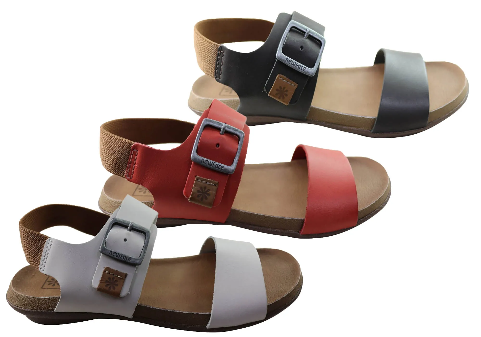 New Face Tasha Womens Comfortable Leather Sandals Made In Brazil New Face Shoes