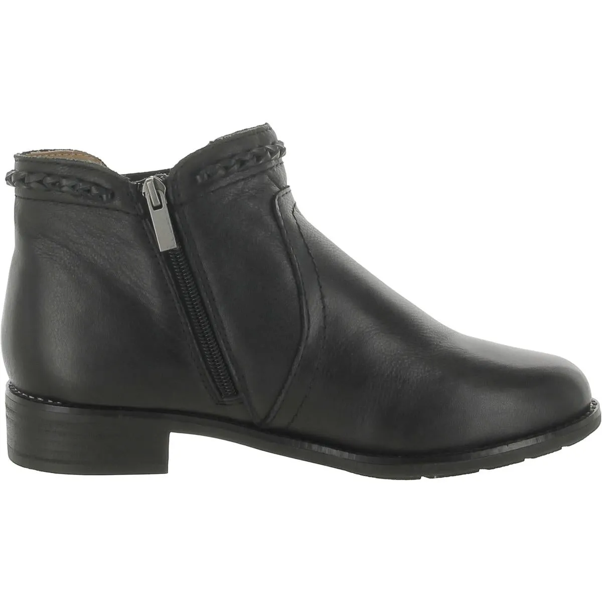 Nika Womens Leather Western Ankle Boots