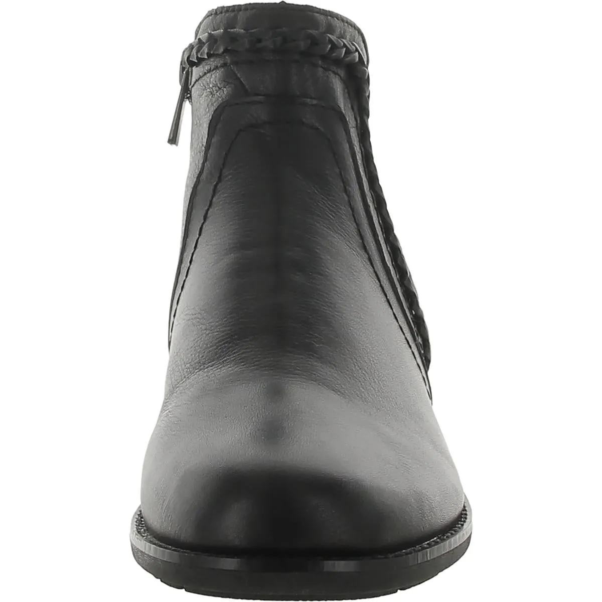 Nika Womens Leather Western Ankle Boots