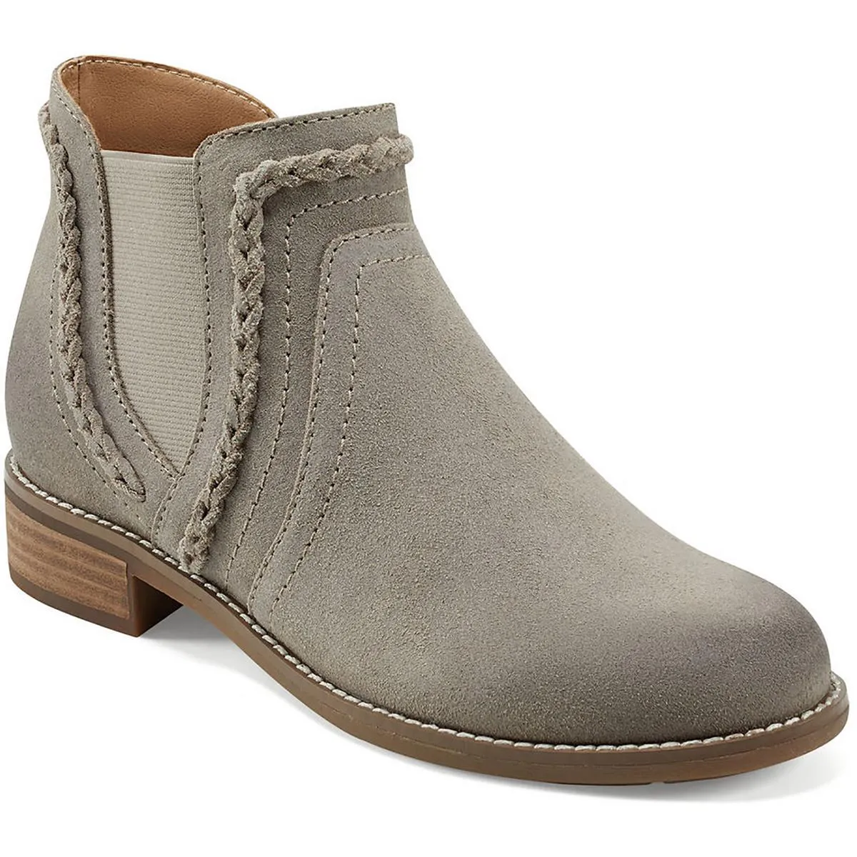 Nika Womens Leather Western Ankle Boots