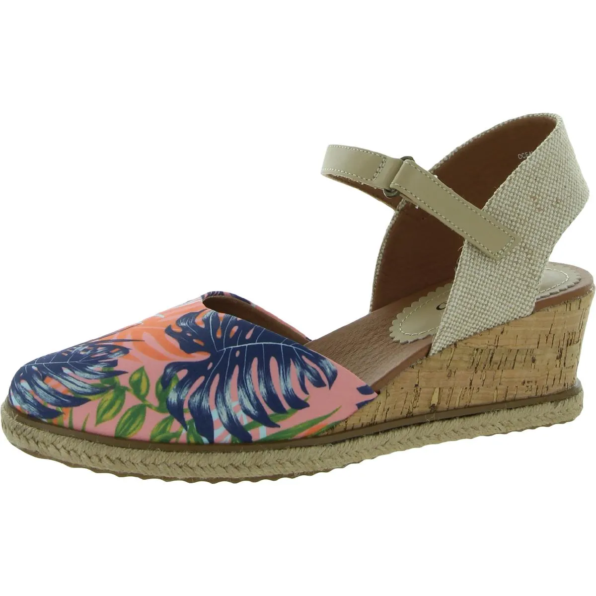 Ocean Womens Cork Ankle Strap Espadrilles