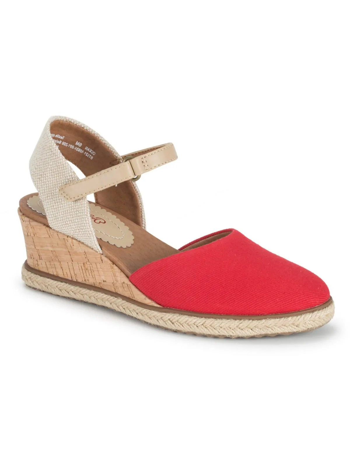 Ocean Womens Cork Ankle Strap Espadrilles
