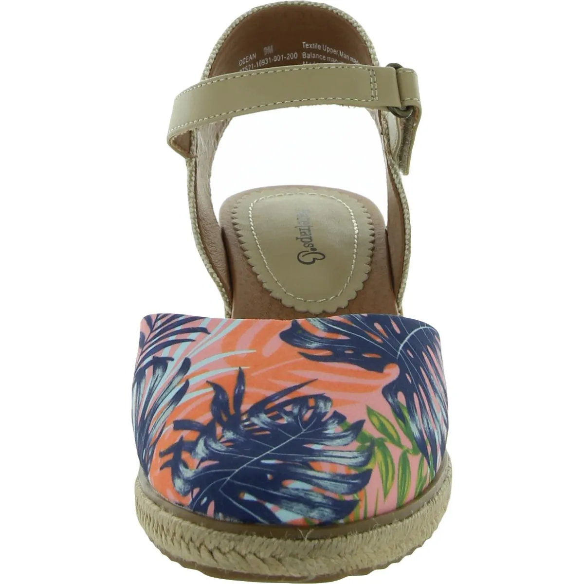 Ocean Womens Cork Ankle Strap Espadrilles