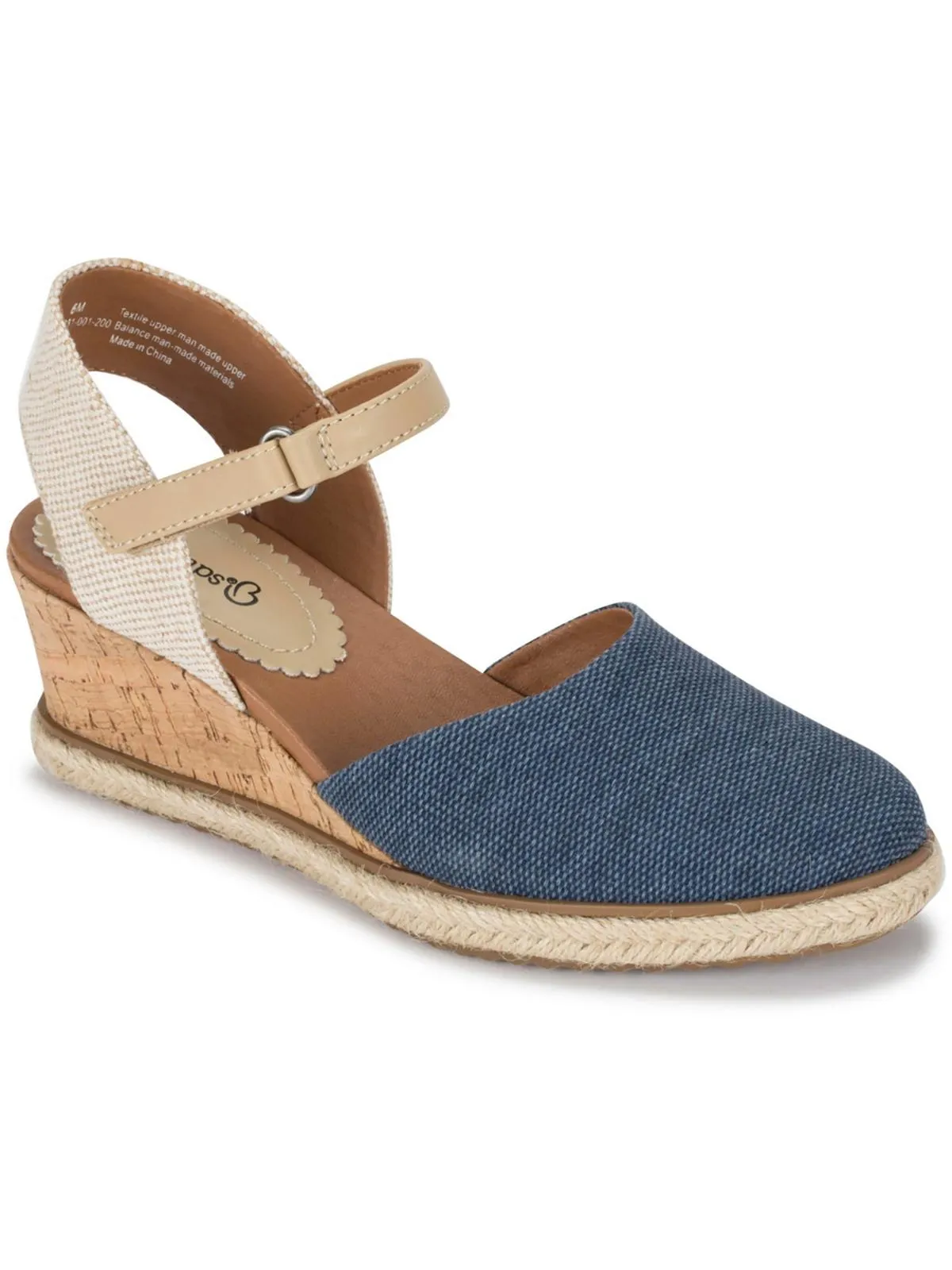 Ocean Womens Cork Ankle Strap Espadrilles