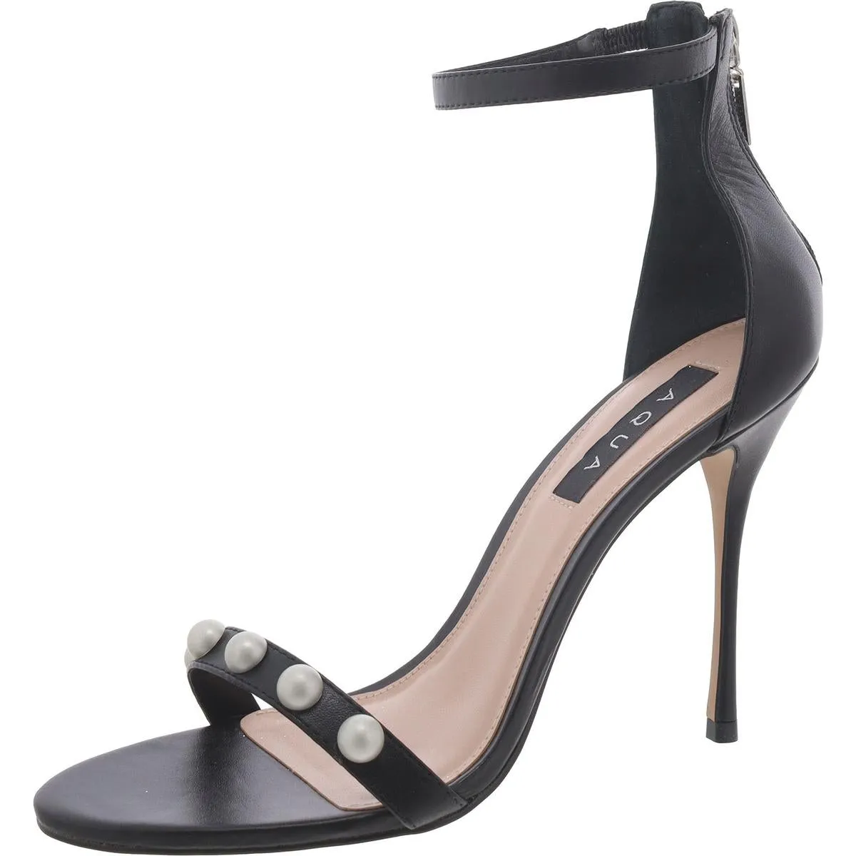 Olivia  Womens Ankle Strap Rhinestone Heels