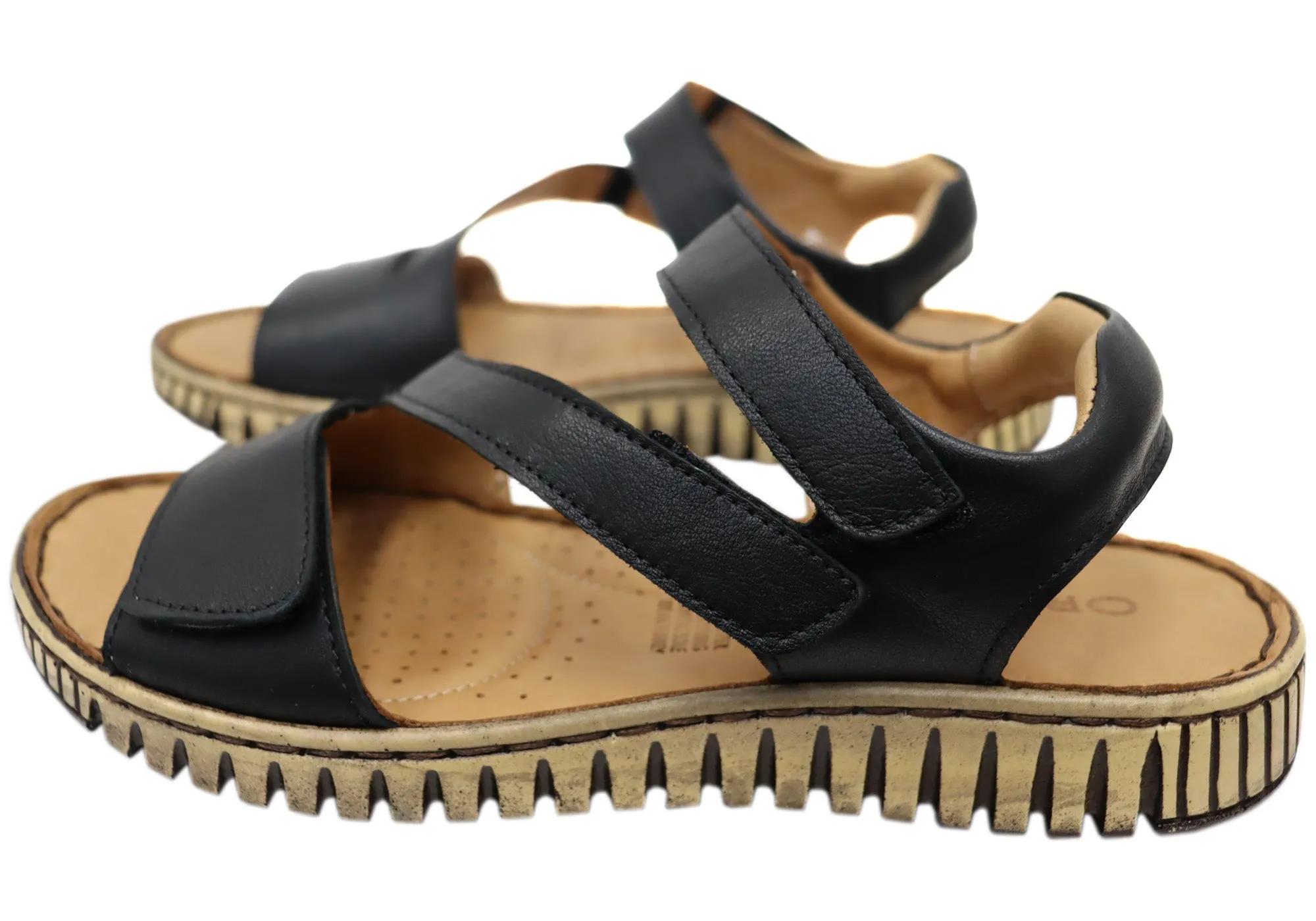 Orizonte Brookdale Womens Comfort European Leather Adjustable Sandals Orizonte Shoes