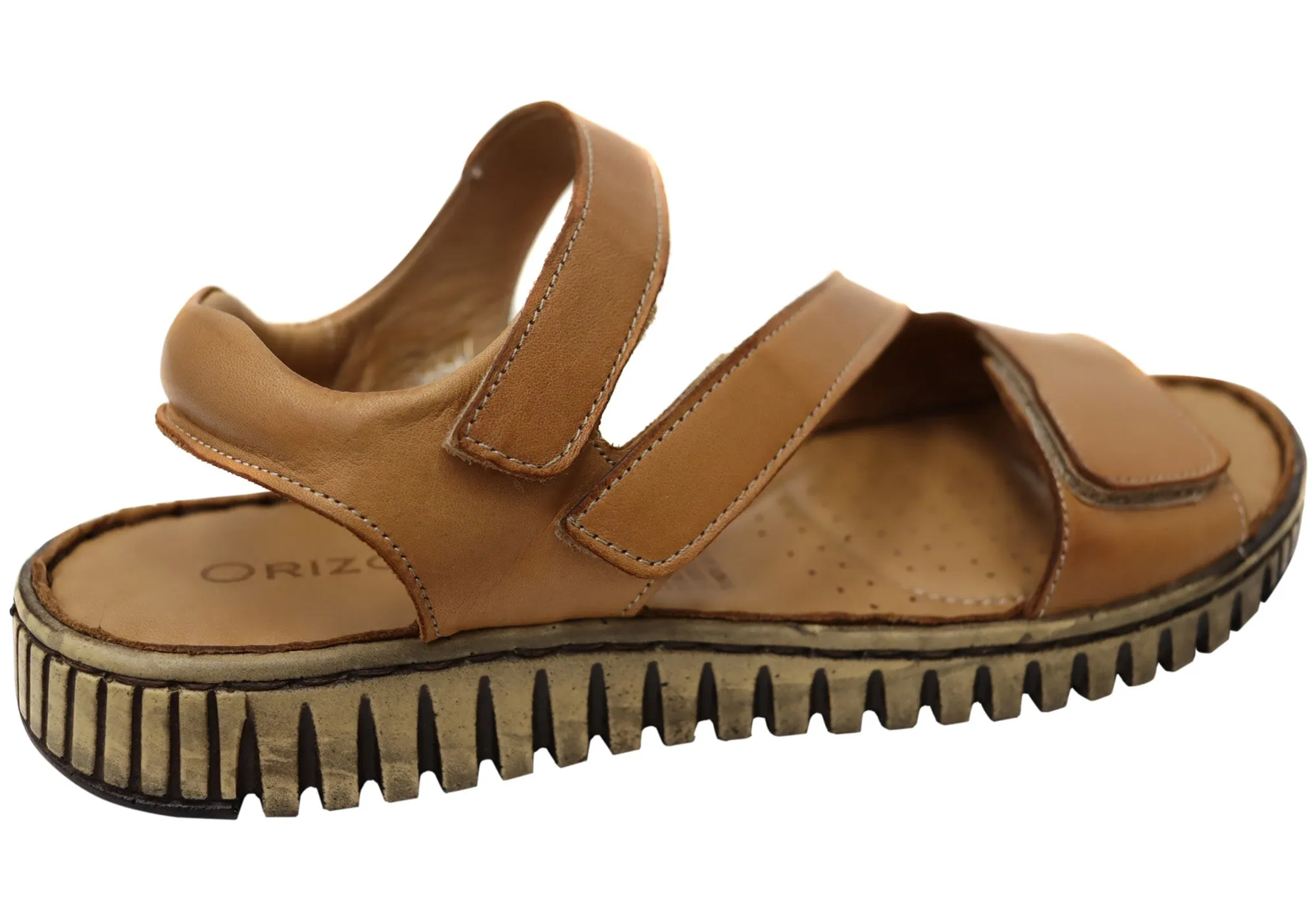 Orizonte Brookdale Womens Comfort European Leather Adjustable Sandals Orizonte Shoes
