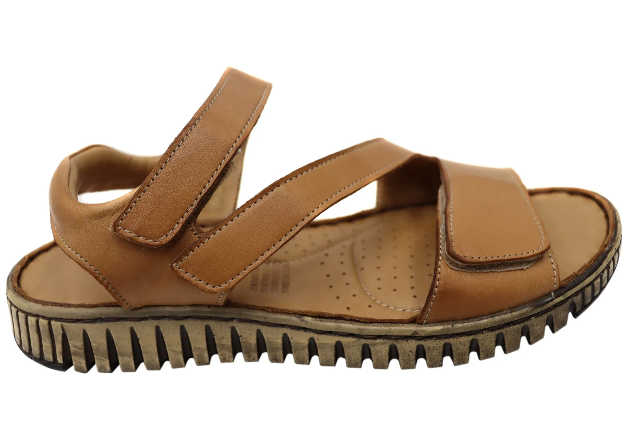Orizonte Brookdale Womens Comfort European Leather Adjustable Sandals Orizonte Shoes