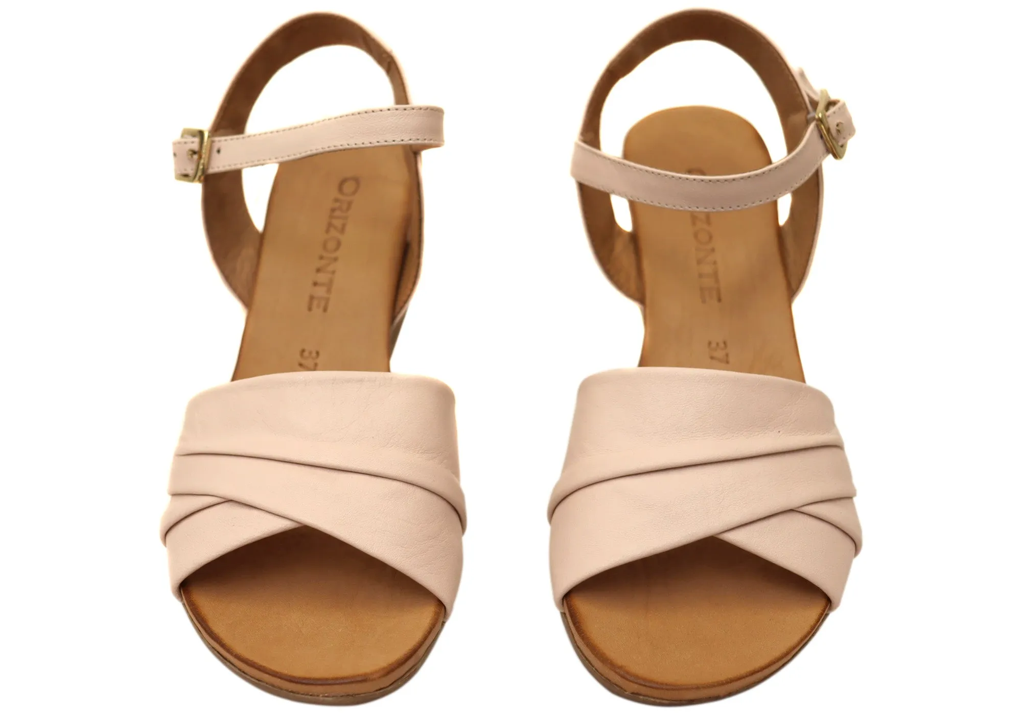 Orizonte Moonlight Womens European Leather Wedge Sandals Orizonte Shoes