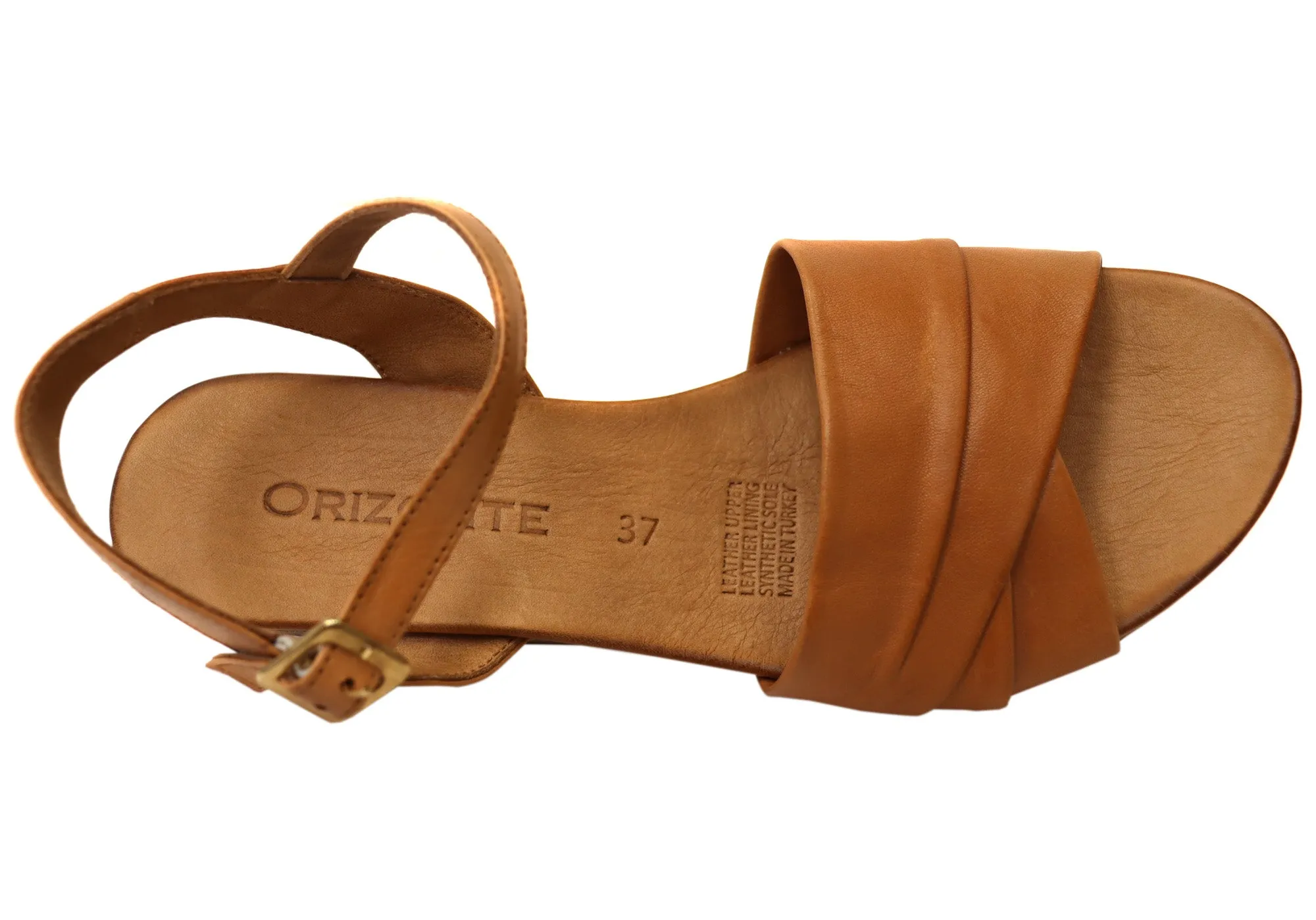 Orizonte Moonlight Womens European Leather Wedge Sandals Orizonte Shoes