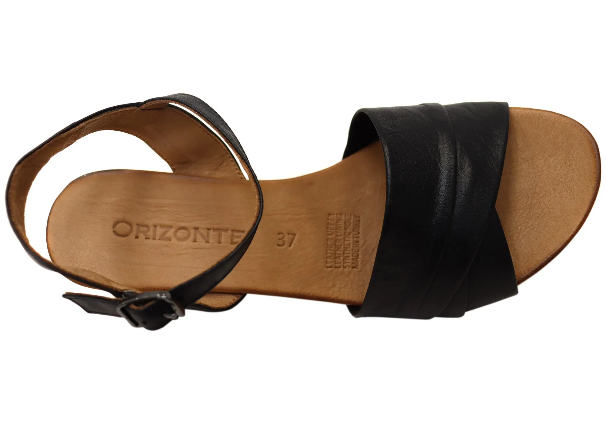 Orizonte Moonlight Womens European Leather Wedge Sandals Orizonte Shoes