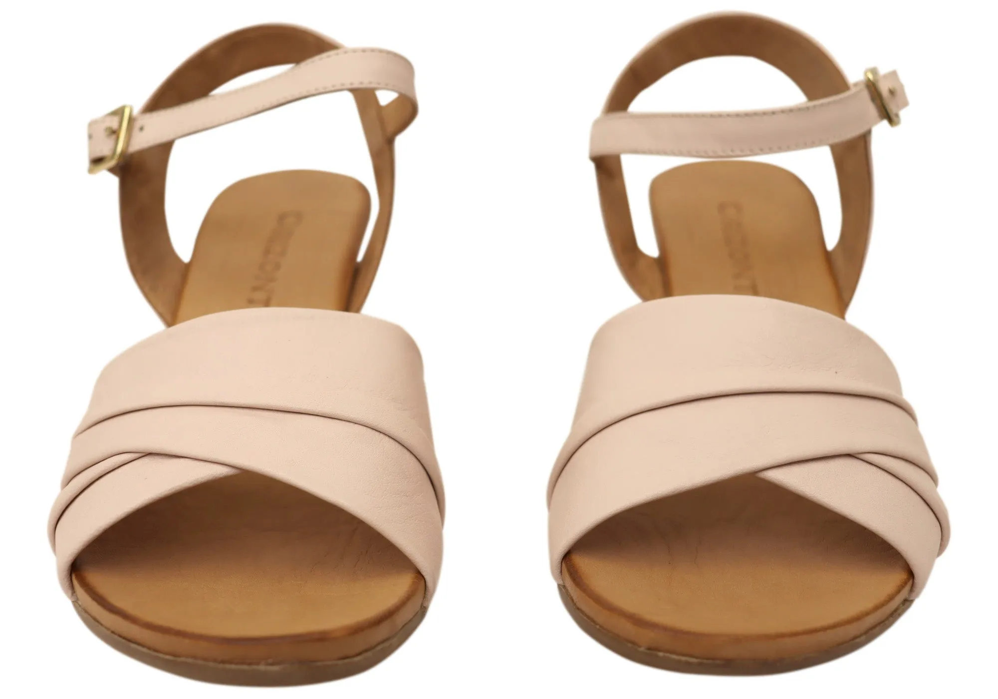Orizonte Moonlight Womens European Leather Wedge Sandals Orizonte Shoes