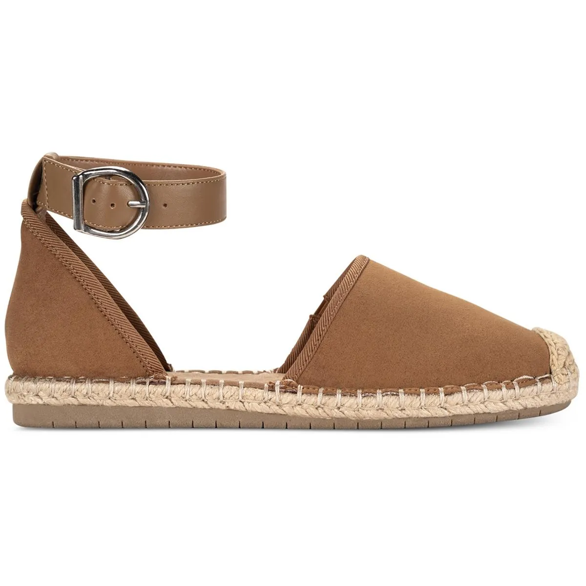 Paminna Womens Faux Suede Toe Cap Ankle Strap