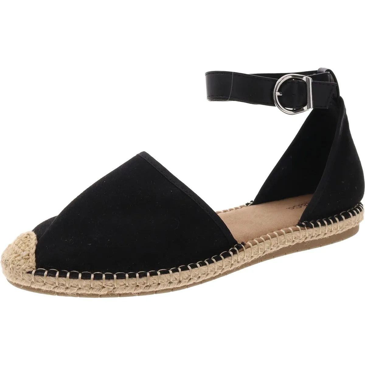 Paminna Womens Faux Suede Toe Cap Ankle Strap