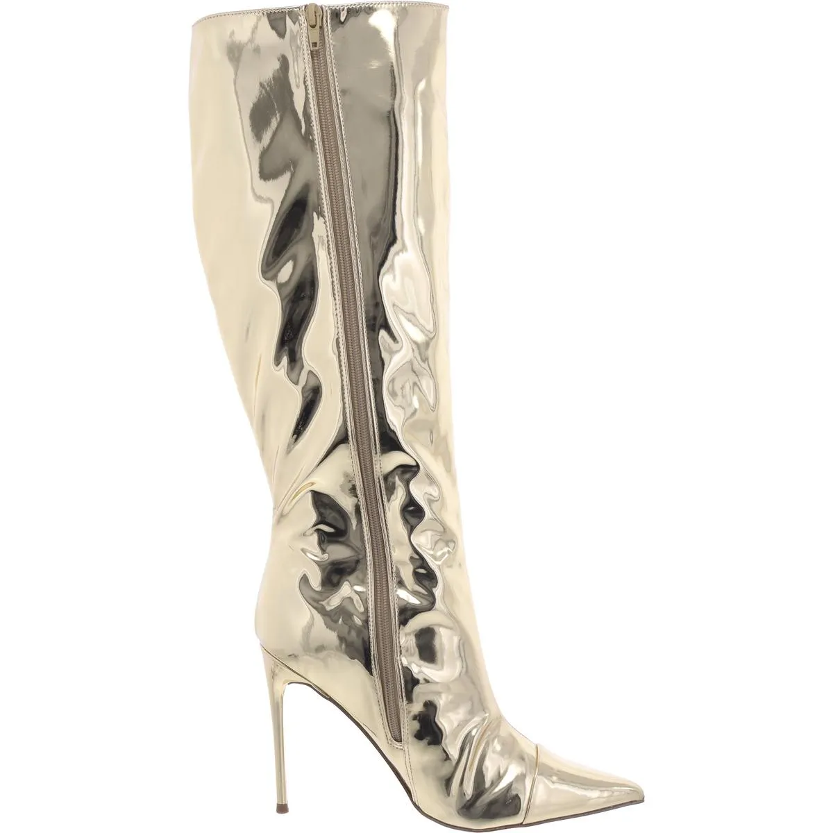 Panther Womens Patent Solid Knee-High Boots