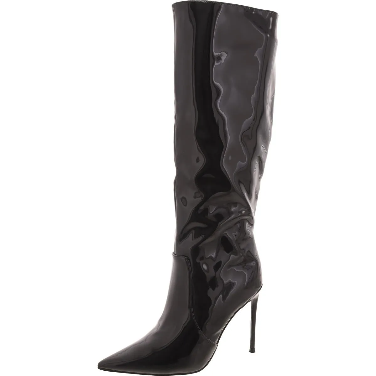 Panther Womens Patent Solid Knee-High Boots