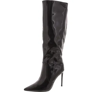 Panther Womens Patent Solid Knee-High Boots