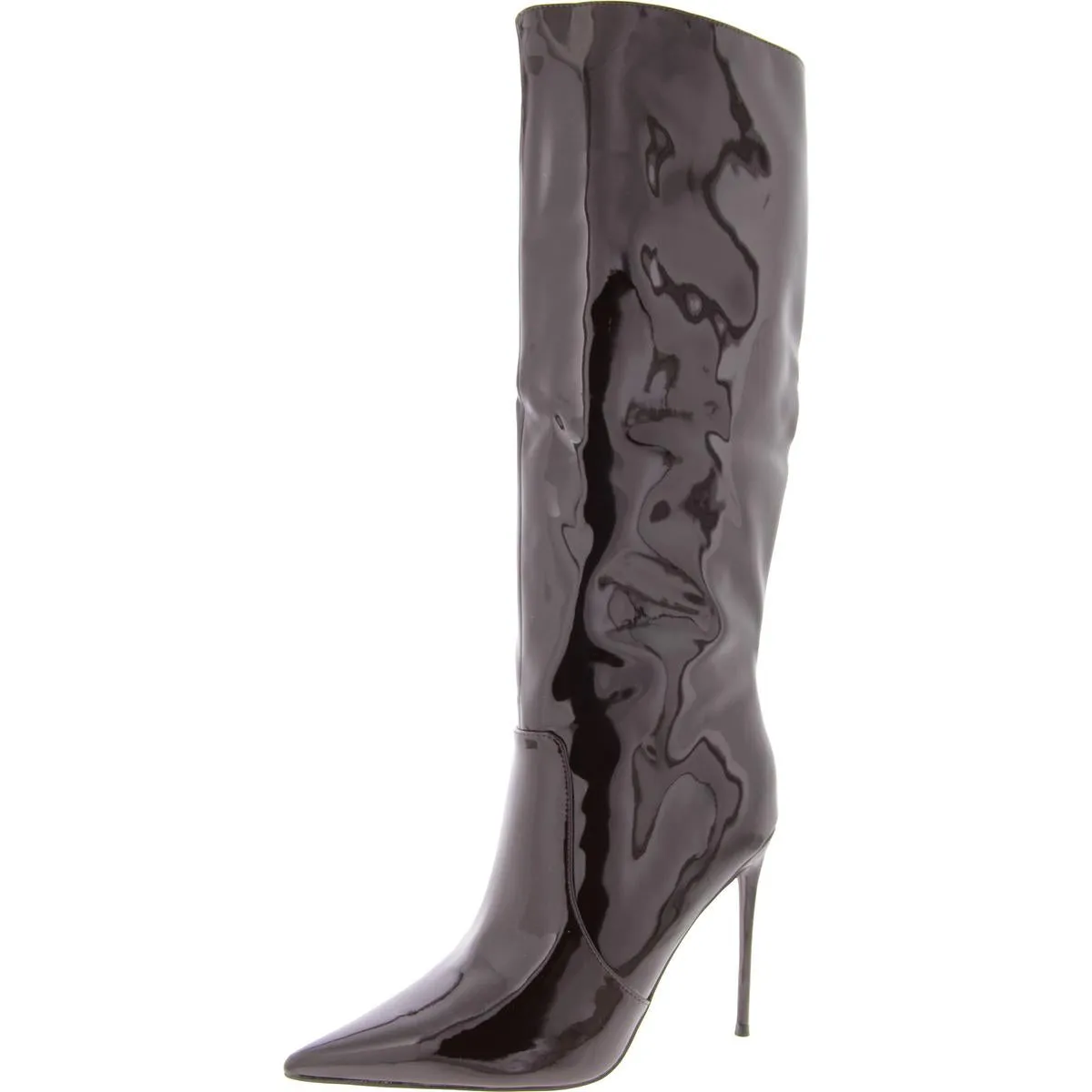 Panther Womens Patent Solid Knee-High Boots