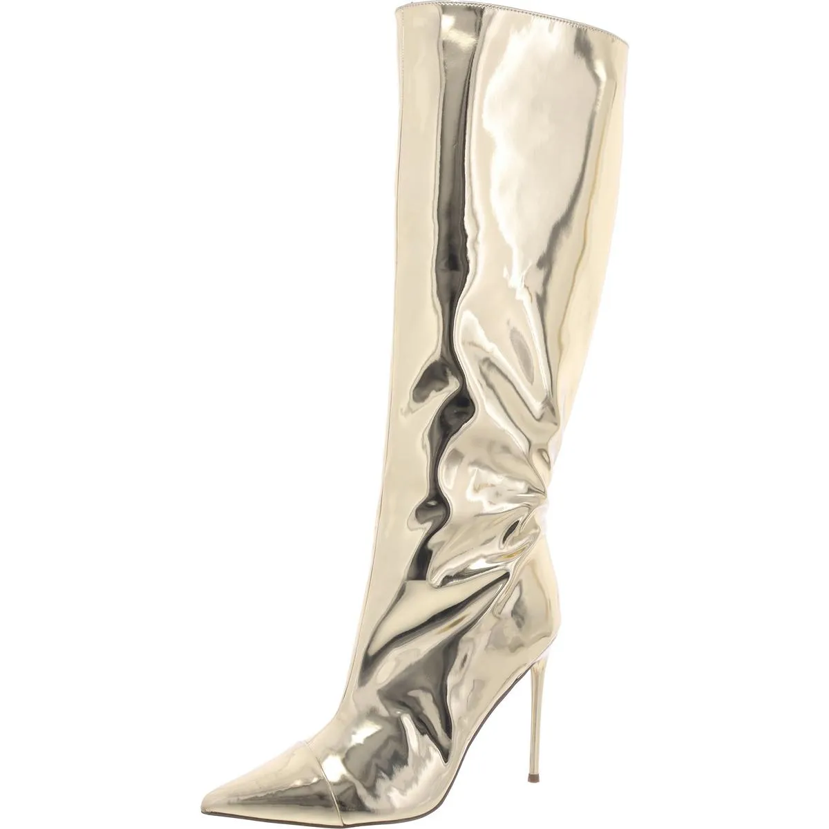 Panther Womens Patent Solid Knee-High Boots