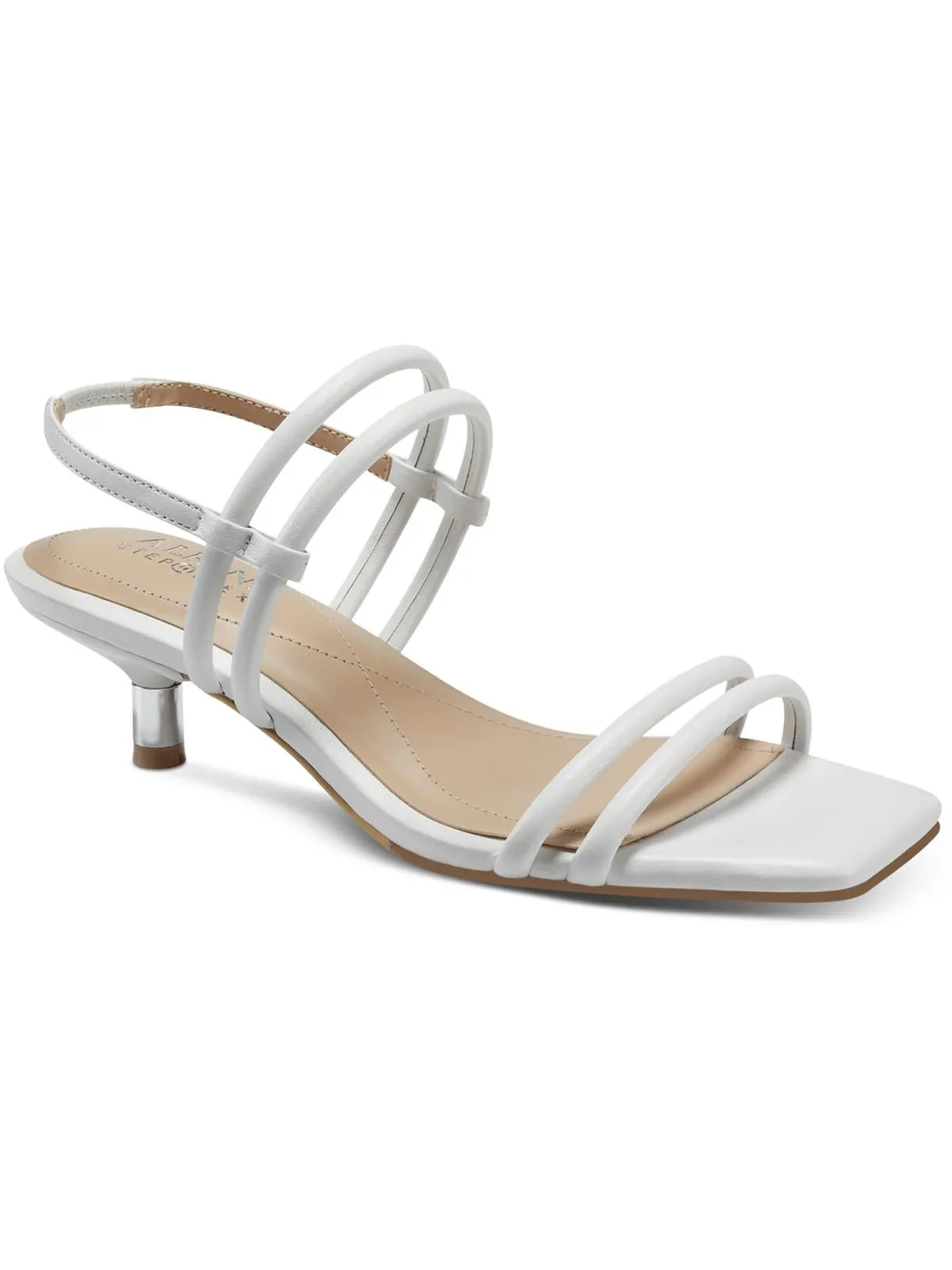 Paulina Womens Open-Toed Ankle Strap Kitten Heels