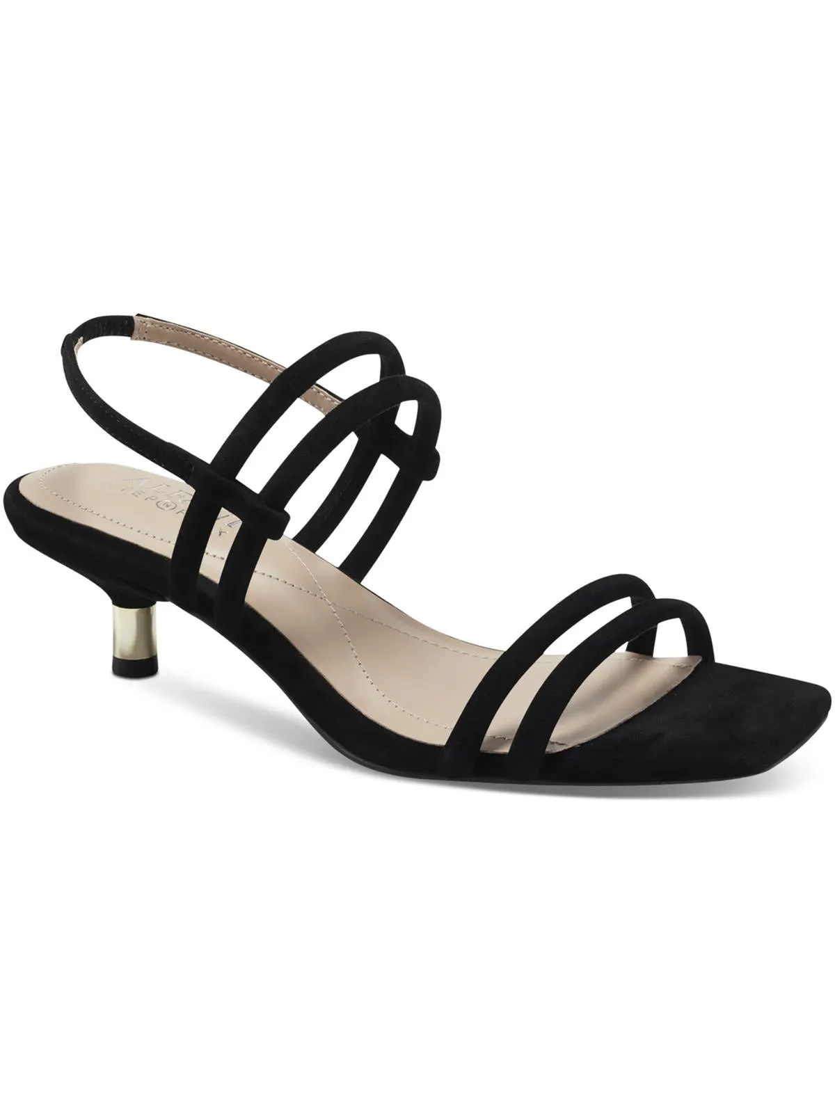 Paulina Womens Open-Toed Ankle Strap Kitten Heels