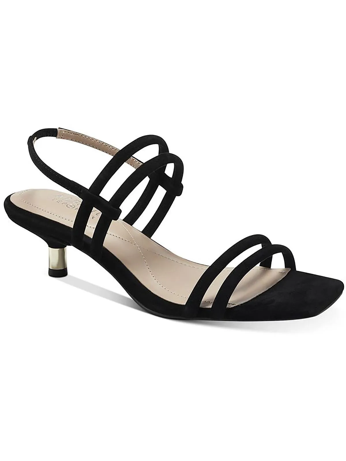 Paulina Womens Open-Toed Ankle Strap Kitten Heels
