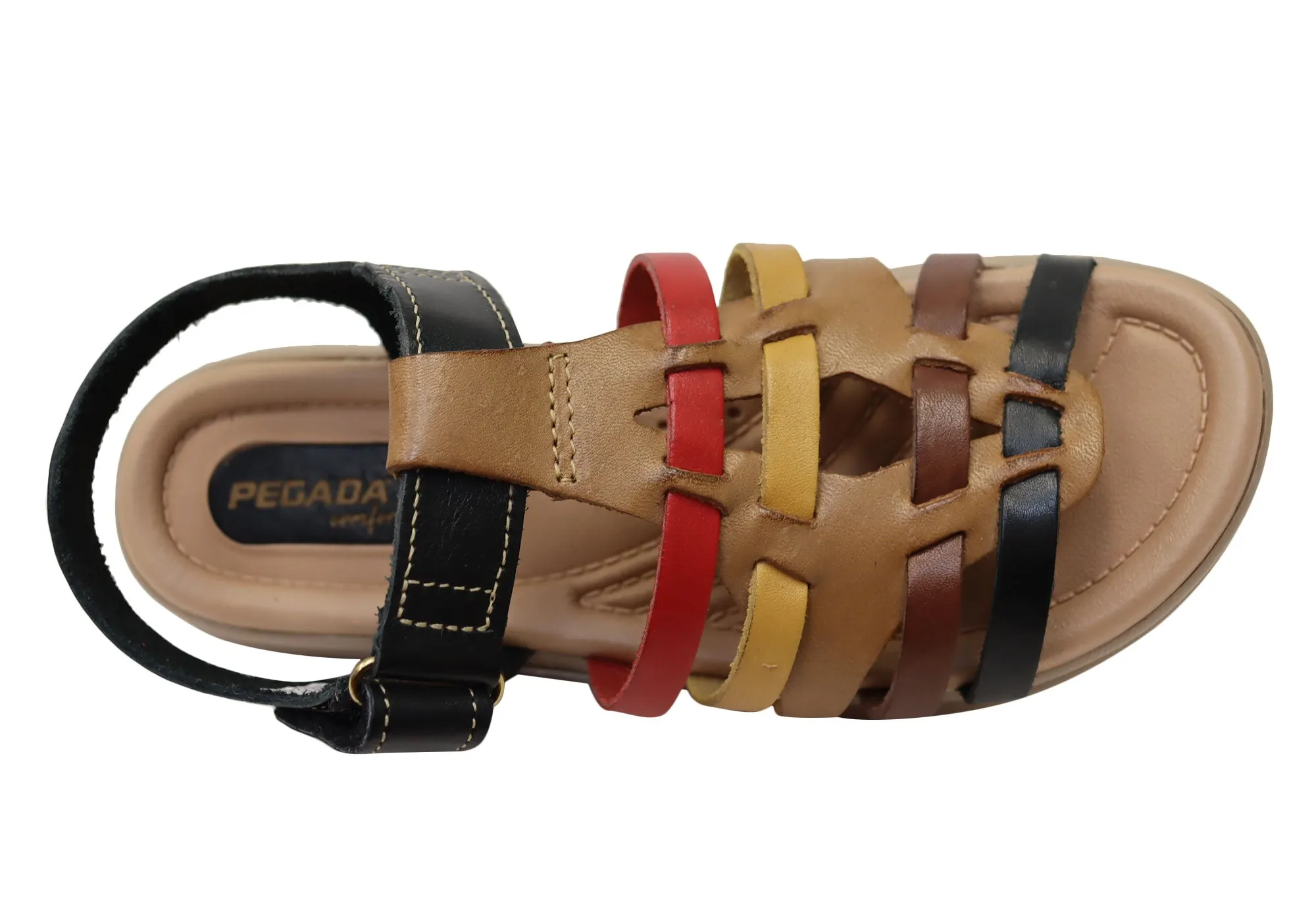 Pegada Eisha Womens Comfortable Leather Sandals Made In Brazil Pegada Shoes
