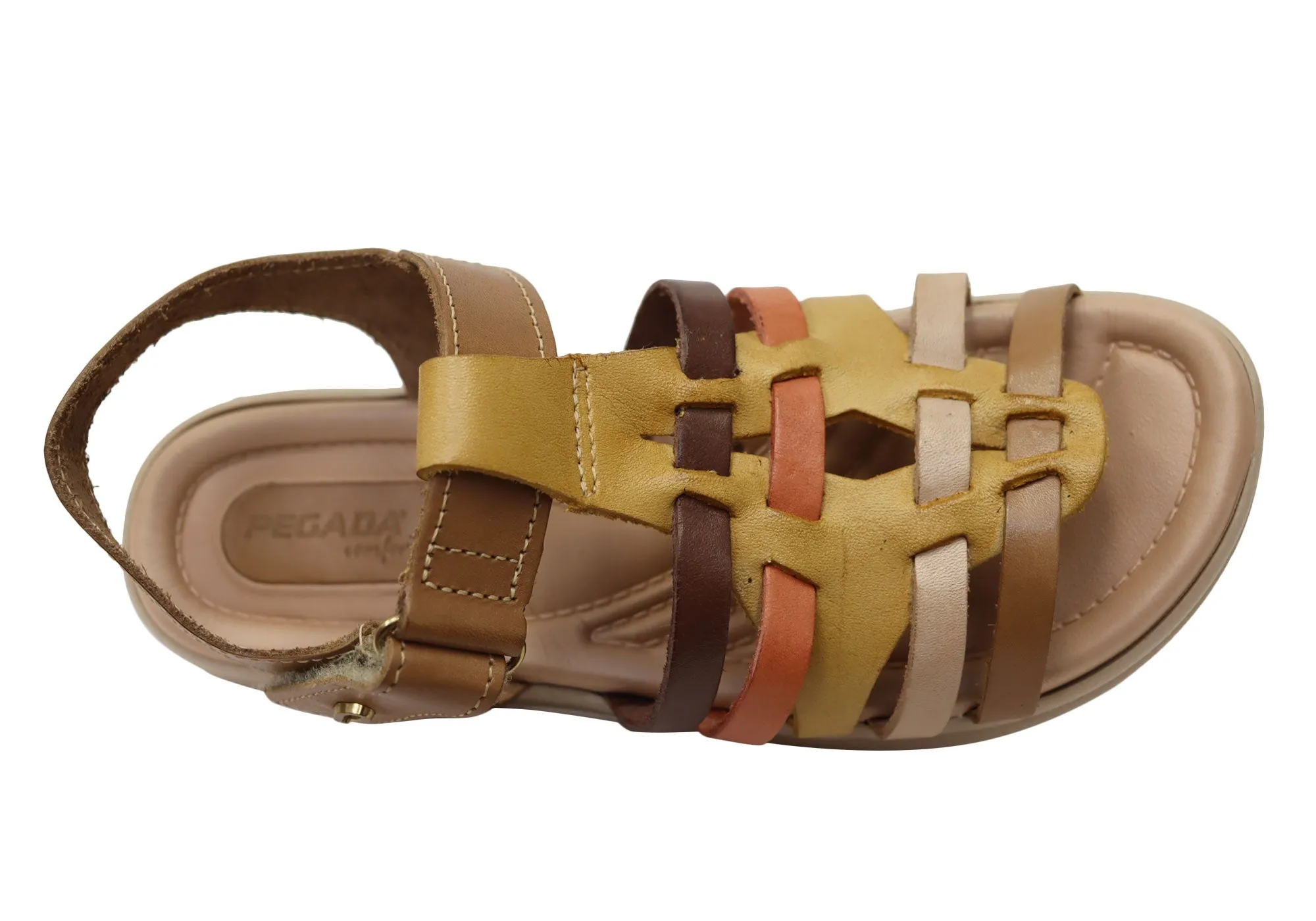 Pegada Eisha Womens Comfortable Leather Sandals Made In Brazil Pegada Shoes