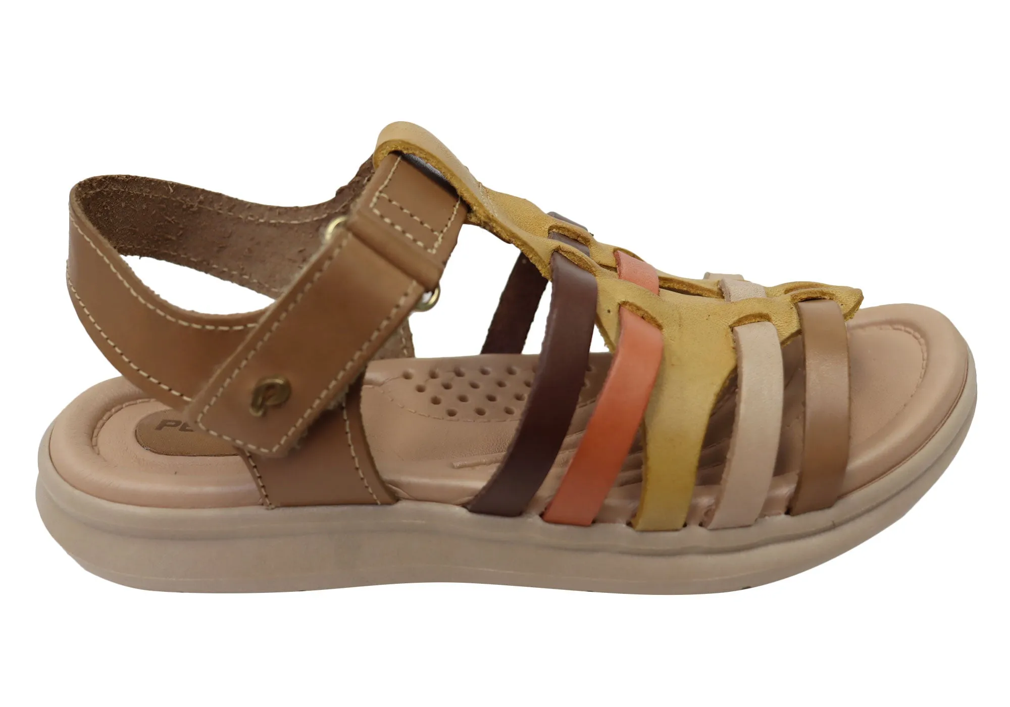 Pegada Eisha Womens Comfortable Leather Sandals Made In Brazil Pegada Shoes