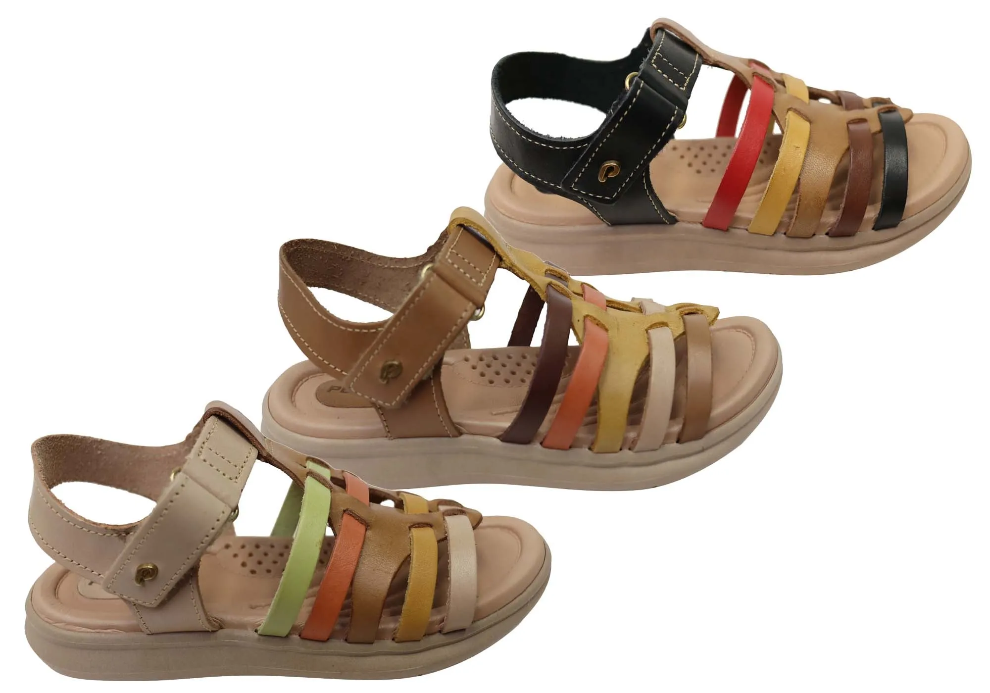 Pegada Eisha Womens Comfortable Leather Sandals Made In Brazil Pegada Shoes