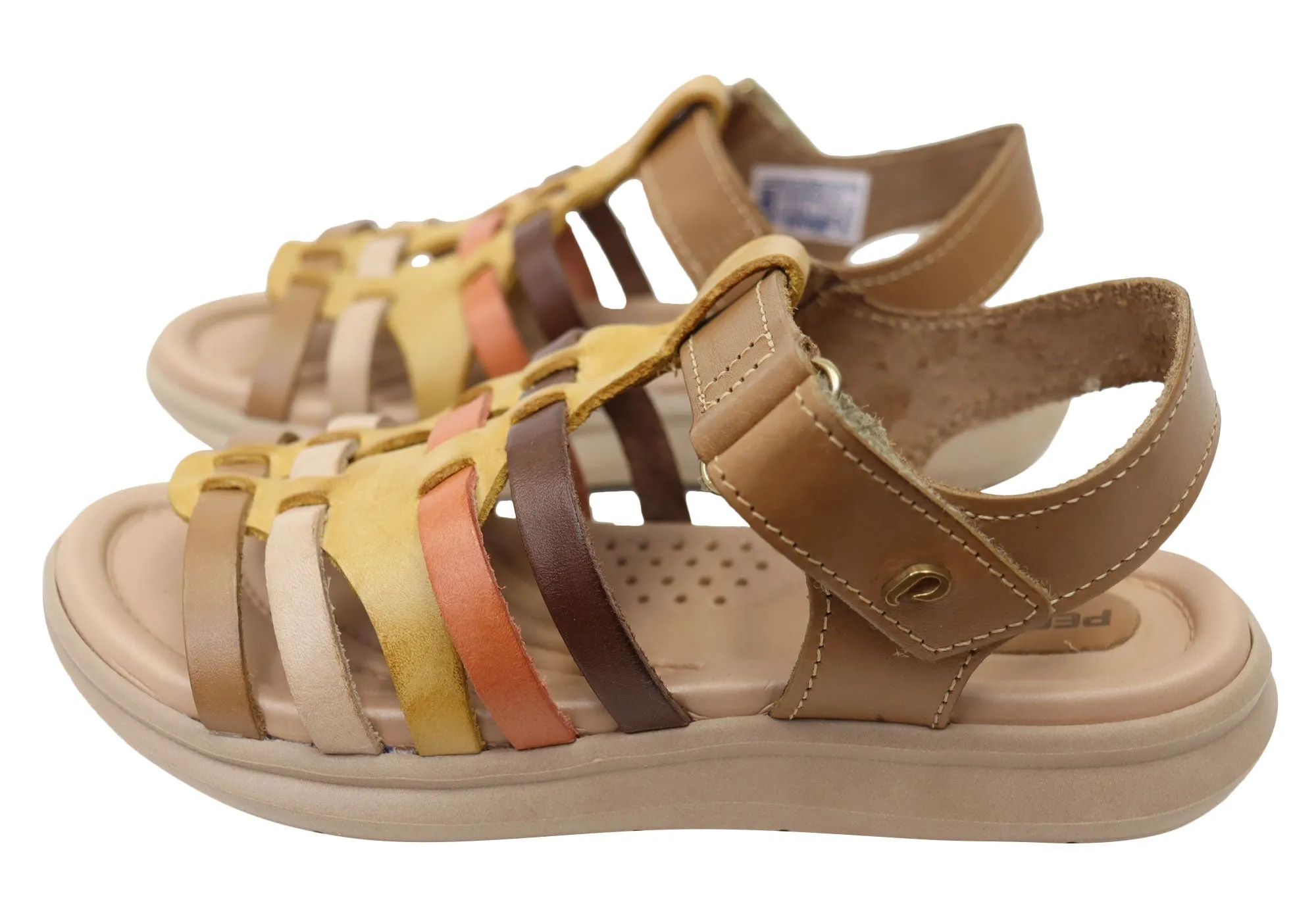 Pegada Eisha Womens Comfortable Leather Sandals Made In Brazil Pegada Shoes