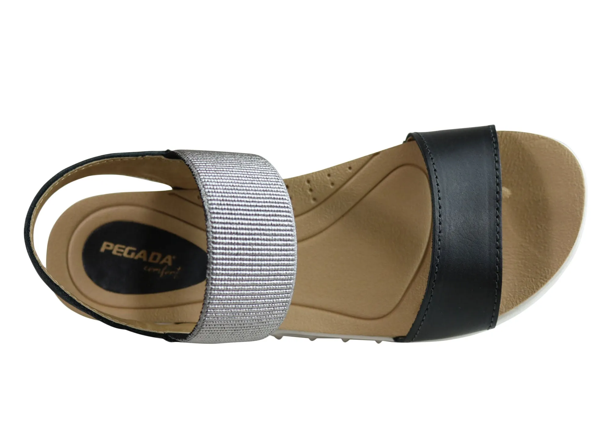 Pegada Rosie Womens Comfort Cushioned Leather Sandals Made In Brazil Pegada Shoes