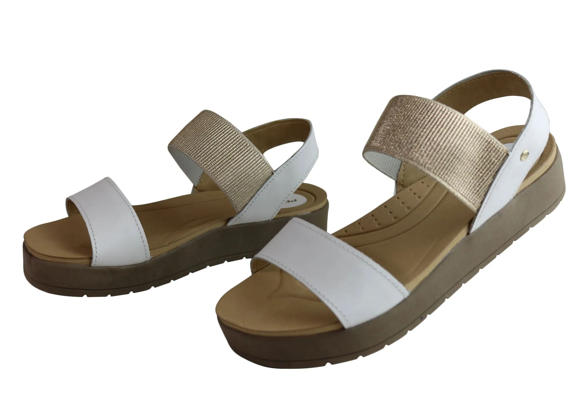 Pegada Rosie Womens Comfort Cushioned Leather Sandals Made In Brazil Pegada Shoes