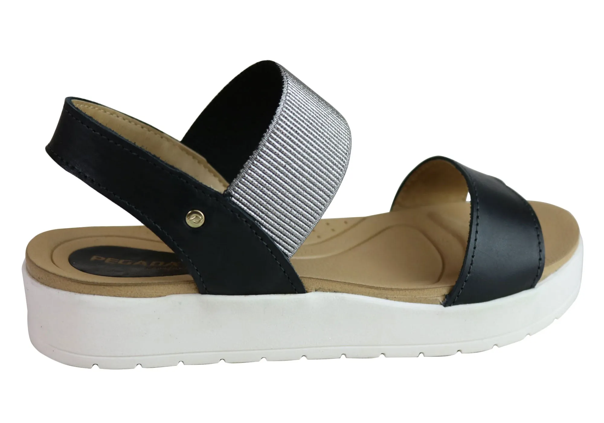 Pegada Rosie Womens Comfort Cushioned Leather Sandals Made In Brazil Pegada Shoes