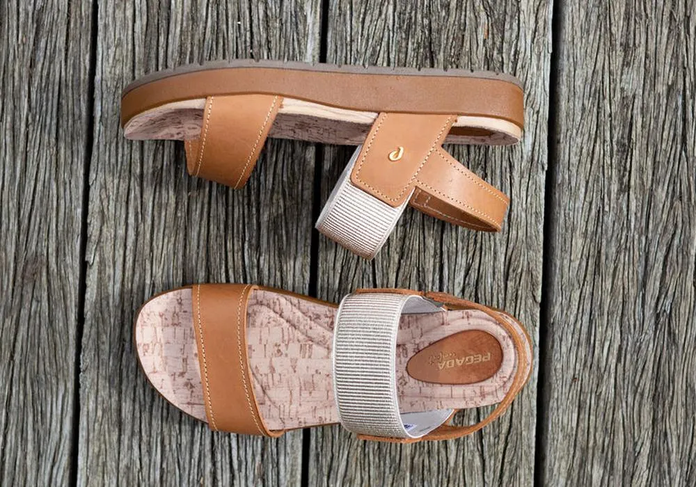 Pegada Rosie Womens Comfort Cushioned Leather Sandals Made In Brazil Pegada Shoes