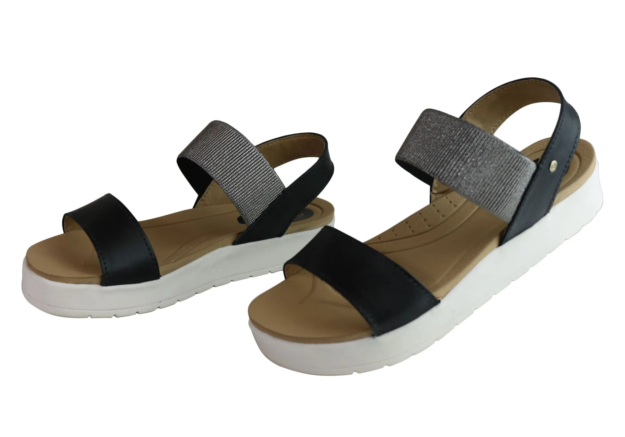 Pegada Rosie Womens Comfort Cushioned Leather Sandals Made In Brazil Pegada Shoes