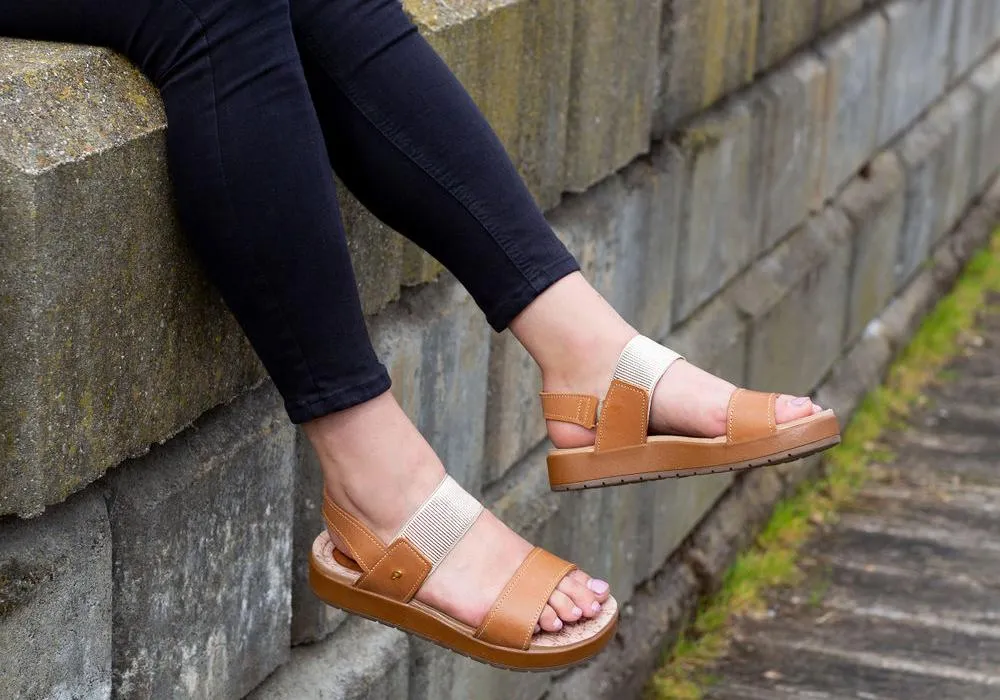Pegada Rosie Womens Comfort Cushioned Leather Sandals Made In Brazil Pegada Shoes