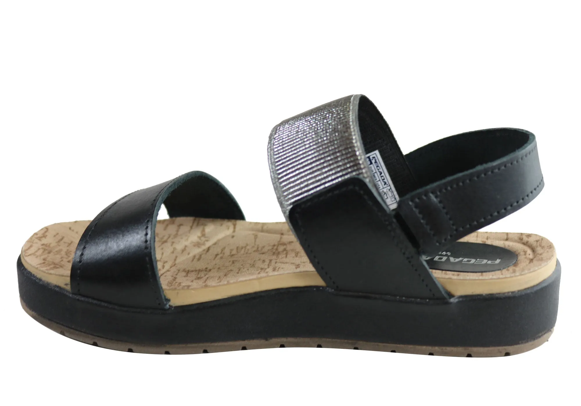 Pegada Rosie Womens Comfort Cushioned Leather Sandals Made In Brazil Pegada Shoes